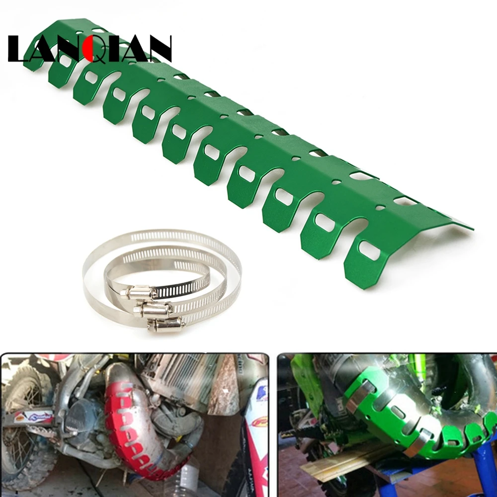 

Montorcycle Exhaust Muffler Pipe Leg Protector Heat Shield Cover FOR Kawasaki KLX250S 250SF Versys 650 1000 KLR650 KL650