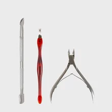 3 шт./компл. ножницы для кутикулы и из нержавеющей стали, для кутикулы и кутикулы вилки DIY Инструменты для девочек Женский декор для ногтей искусство