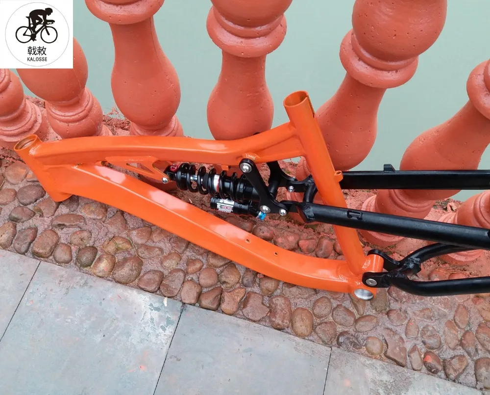 Sale Kalosse DIY colors  Downhill  bicycle  frame  DNM 190 mm travel   26*17 inch frame  DH   Mountain bike frame 3