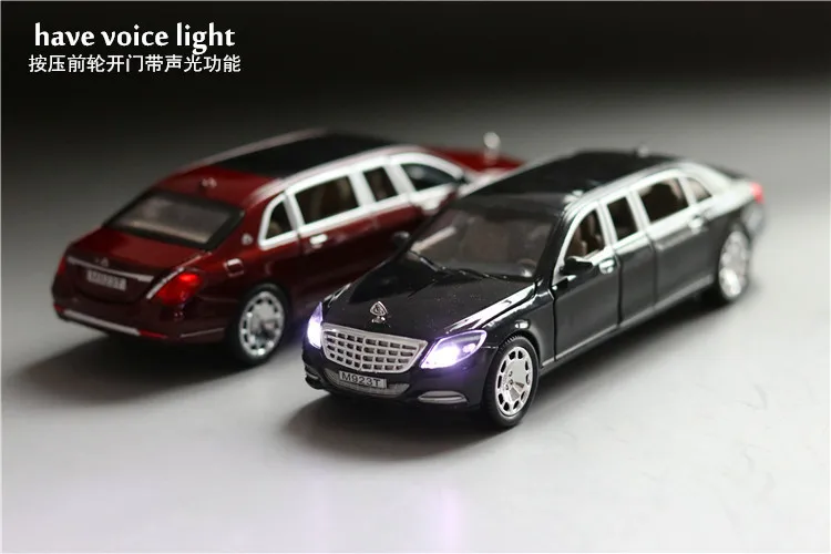 1:24 игрушечный автомобиль, отличное качество, Maybach S600 с коробкой, Металлический Игрушечный Автомобиль из сплава, литые под давлением и игрушечные транспортные средства, модель автомобиля, игрушки для детей