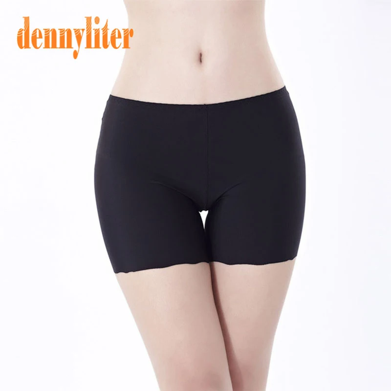 

DENNYLITER Sexy Women Soft Cotton Seamless Safety Short Pants Casual Summer Under Skirt Shorts Modal Ice Silk Breathable Short