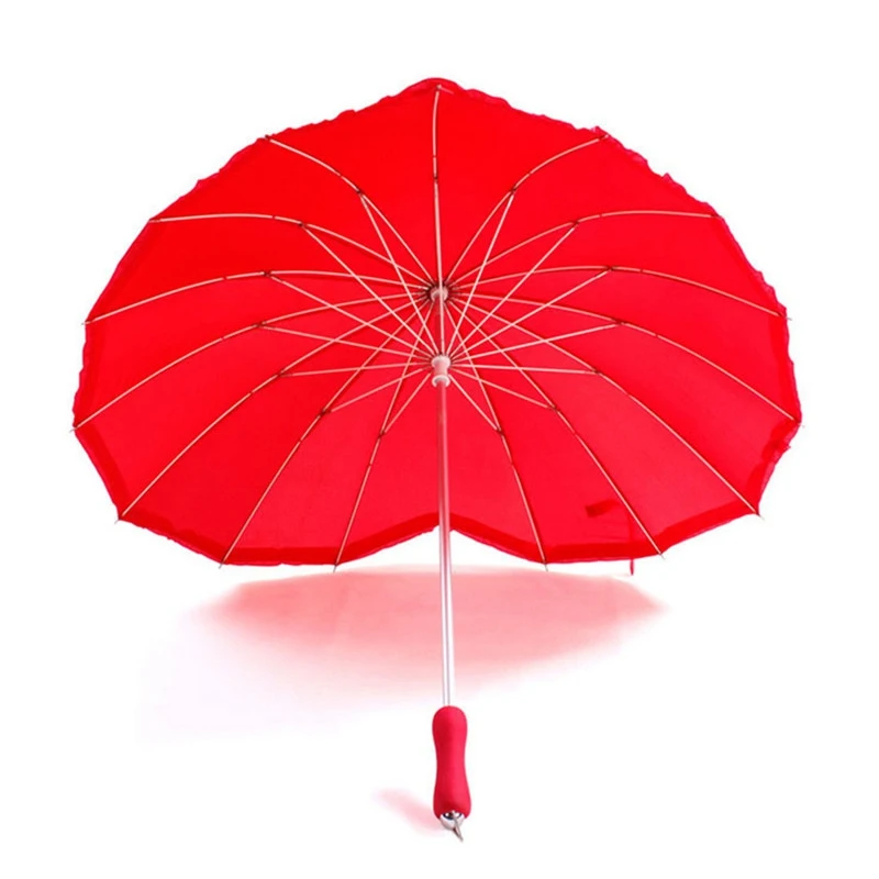 Popular Sale Umbrella Automatic Cute Red Heart Umbrella Romantic