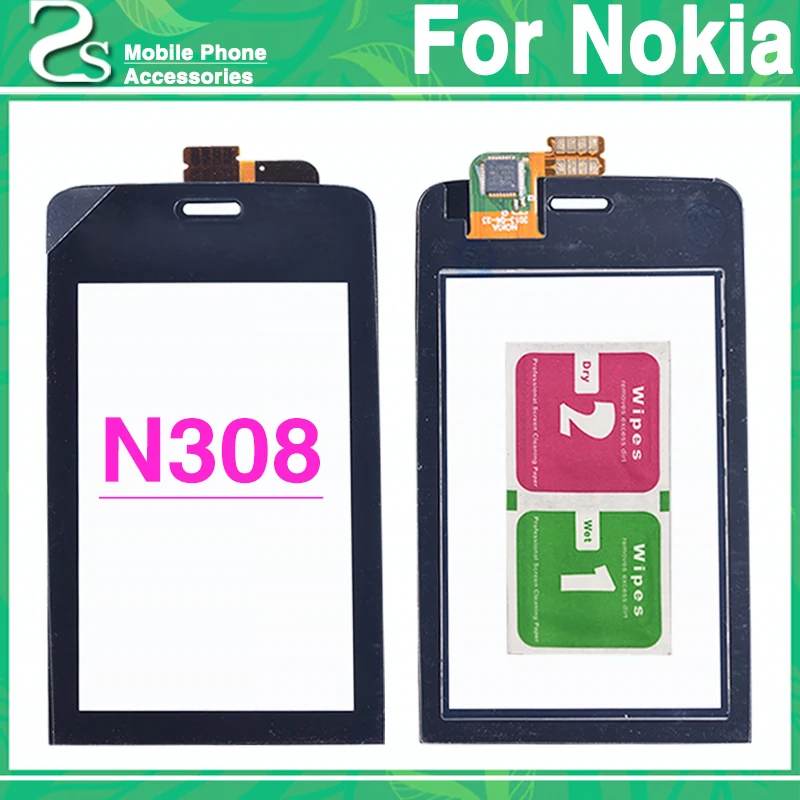 

New N308 Touch Screen For Nokia Asha 308 309 310 Digitizer Touch Sensor Glass Panel Without Frame