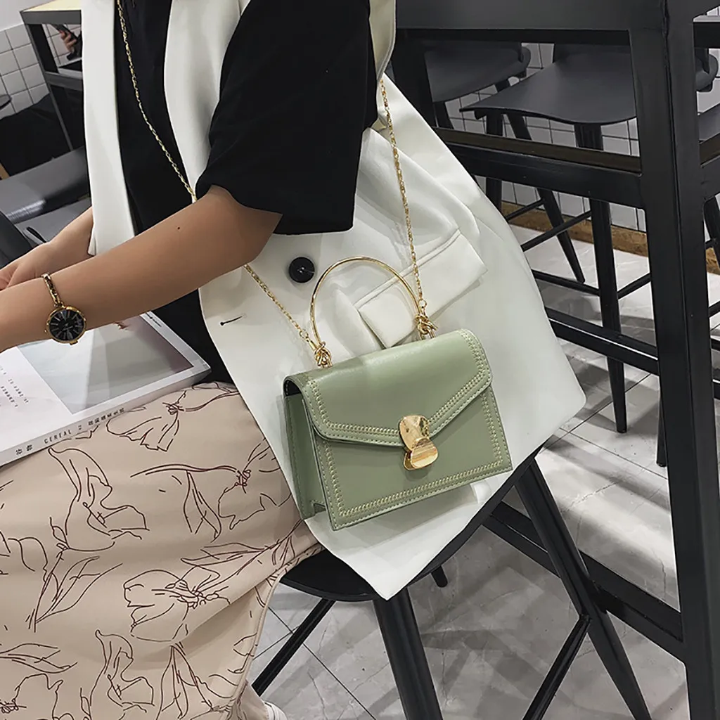 

Women Shoulder Bags Wild Messenger Bag 2019 Fashion One-Shoulder Small Square Pack High-quality PU Leather Chain Crossbody bags