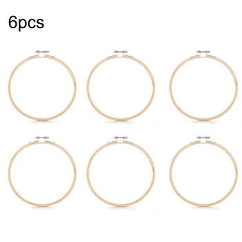 

6pcs 30cm/15cm Round Embroidery Hoops Adjustable Bamboo Circle Cross Stitch Hoop Ring DIY Craft Sewing Needwork Tool
