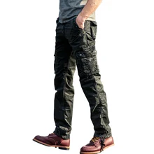 drop shipping men cotton military casual ankle length pants solid comfortable straight trousers 3 colors 28-38 JPCK08