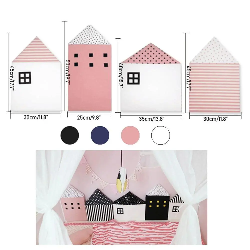  4pcs Baby Bed Bumper Little House Pattern Crib Protection Infant Cot Newborn Bedding Baby Bed Beddi