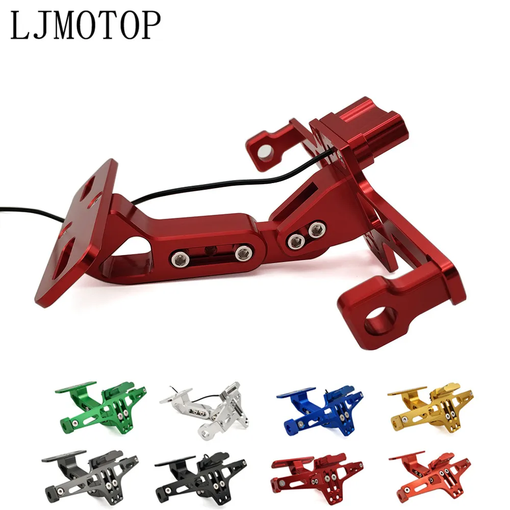 

CNC Motorcycle License Number Plate Frame Holder Bracket With LED Signal For YAMAHA WR450F WR250R WR250X WR450 SEROW 225 250