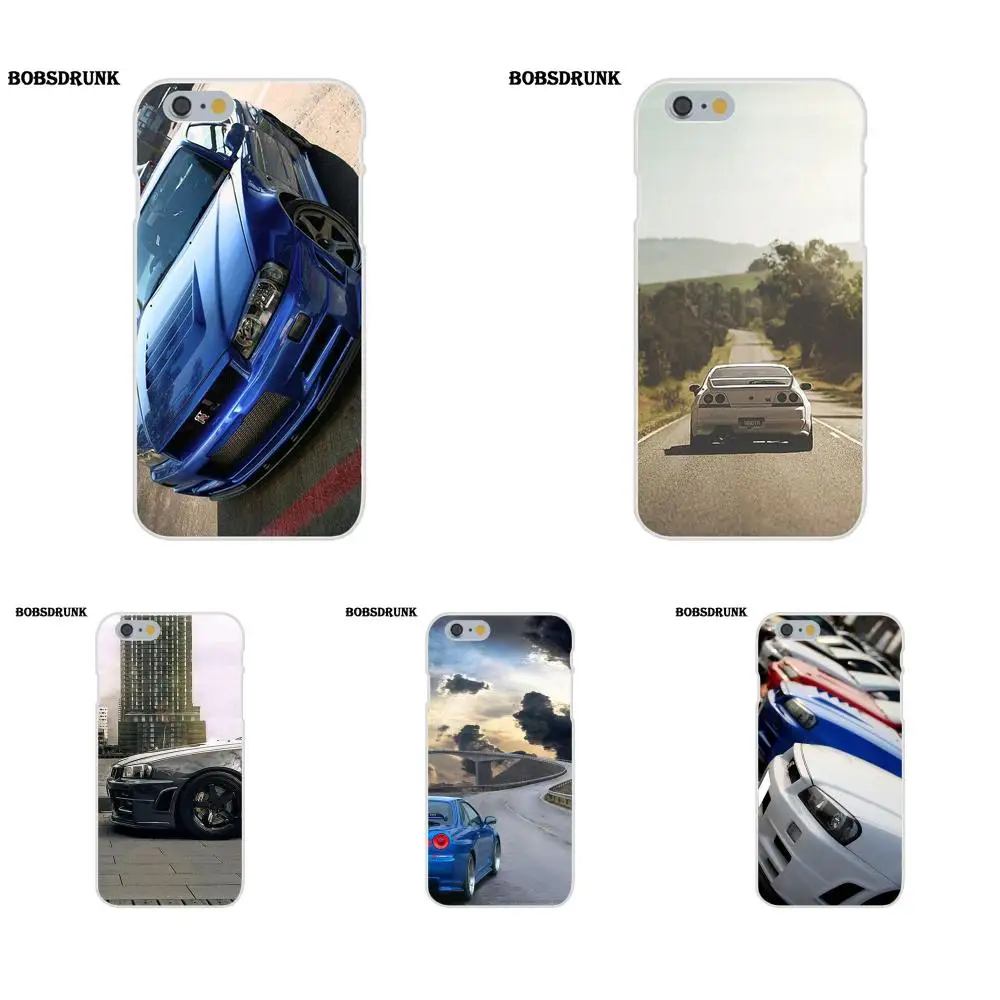 

EJGROUP Soft Silicone TPU Transparent Bags Cases For Apple iPhone X 8 7 6S 6 SE 5C 5S 5 4S 4 Plus Nissan Skyline Gtr R34