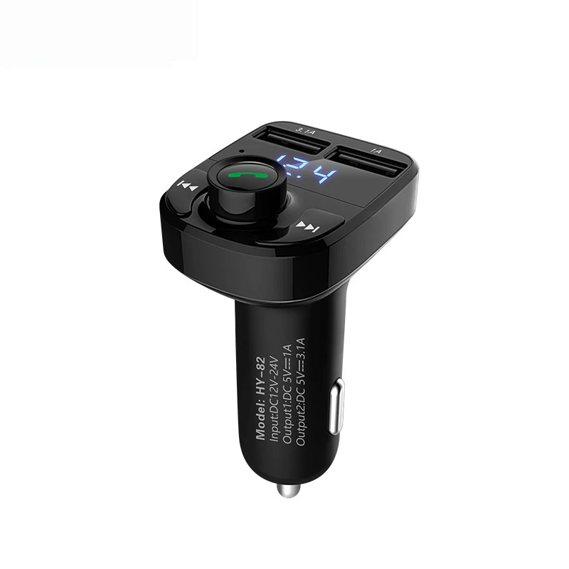 

FM Transmitter Aux Modulator Bluetooth Handsfree Car Kit Audio MP3 Player with 3.1A Quick Charge Dual USB Car Charger