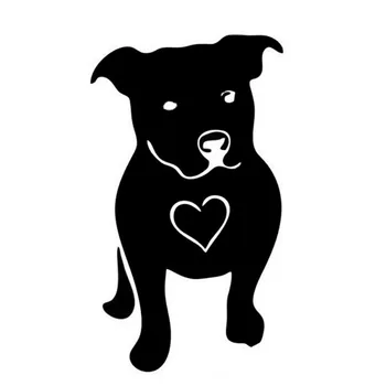 

Wholesale 5pcs,10pcs,15*9CM LOVE A BULL Pitbull Bulldog Reflective Car Stickers Waterproof Car Sticker Decals
