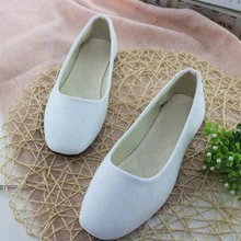 

New 2018 XQKZDE Square Toe Casual Outdoor Candy Women Suede CASUAL Work Lady Point Toe Slip Round Shoes Plus Size 208AF43