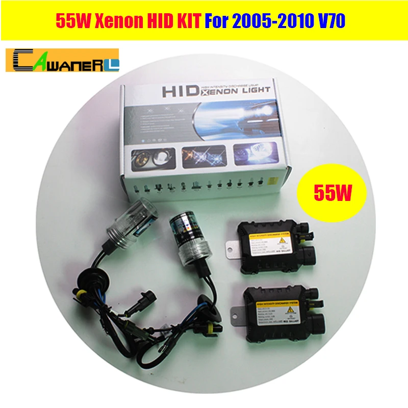 

Cawanerl 1 Set 55W White 6000K Xenon Bulb Ballast HID KIT Car Headlight Headlamp For 2005-2010 Volvo V70