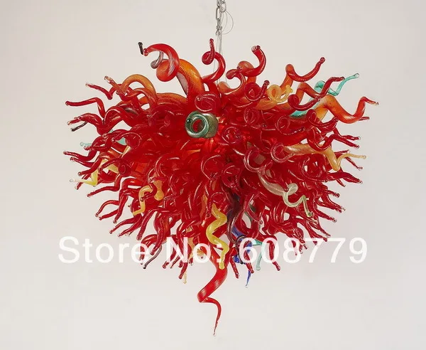 

Wedding Decoration Red Blown Glass Crystals For Chandeliers