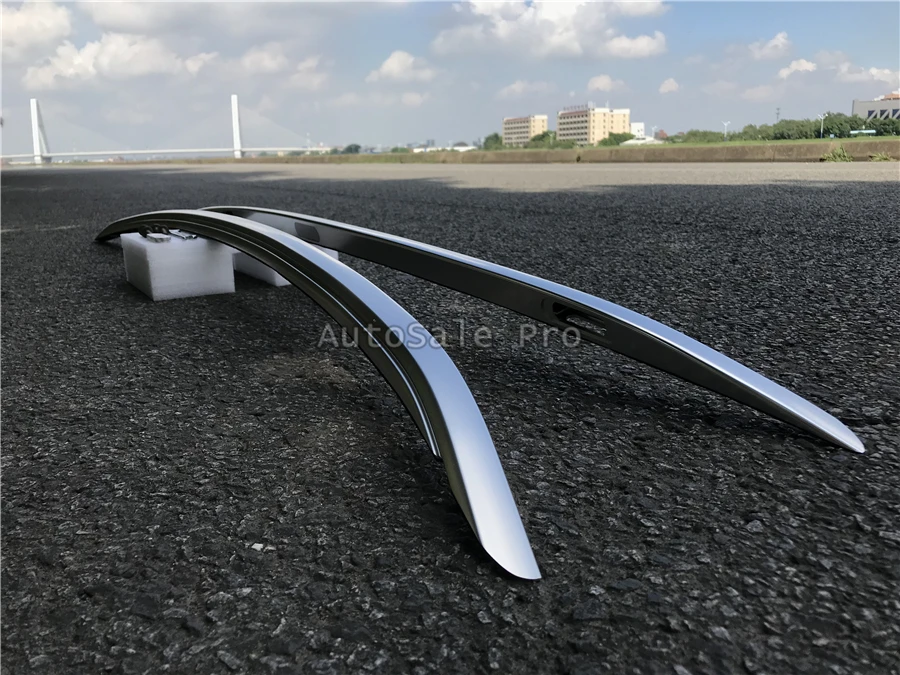 

For Merced Mercedes Benz GLC 2016 2017 2018 Sports mode Aluminium alloy Silver Top Roof Rails Rack Side Bars Decoration Trim