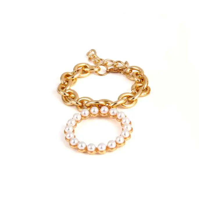 AOMU преувеличенные многослойные металлические Золотые круглые подвески «краб» жемчужные круглые браслеты для женщин ручной работы ювелирные изделия вечерние, подарок - Окраска металла: C