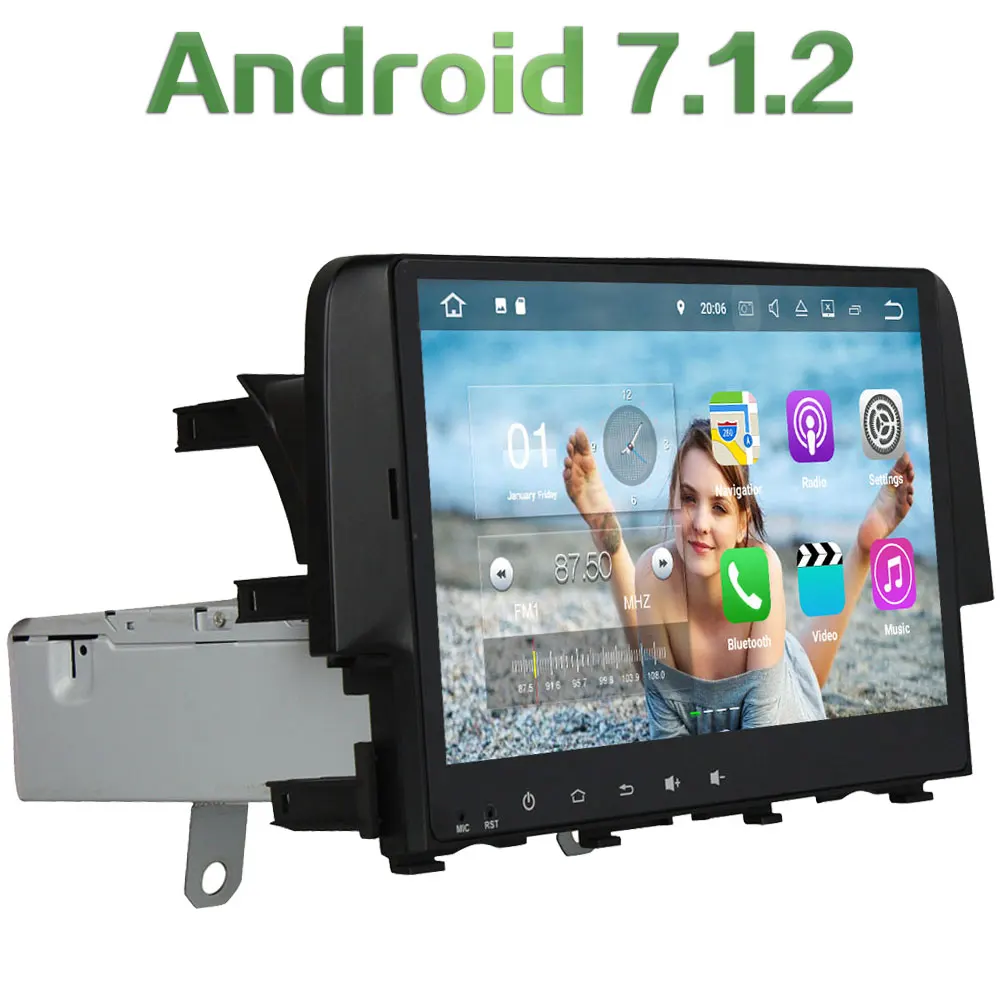 1 din Android 7 1 2 Quad core 10 1 2GB RAM font b Multimedia b
