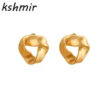 Защита окружающей среды украшения значение простота темперамент Джокер MS сплав серьги-гвоздики Мода девушка серьги-гвоздики