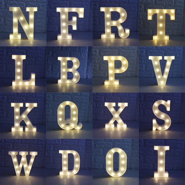 3D lamp 26 White Letter light 22CM LED Marquee Sign Alphabet Light 3D lamp 26 White Letter light 22CM LED Marquee Sign Alphabet Light