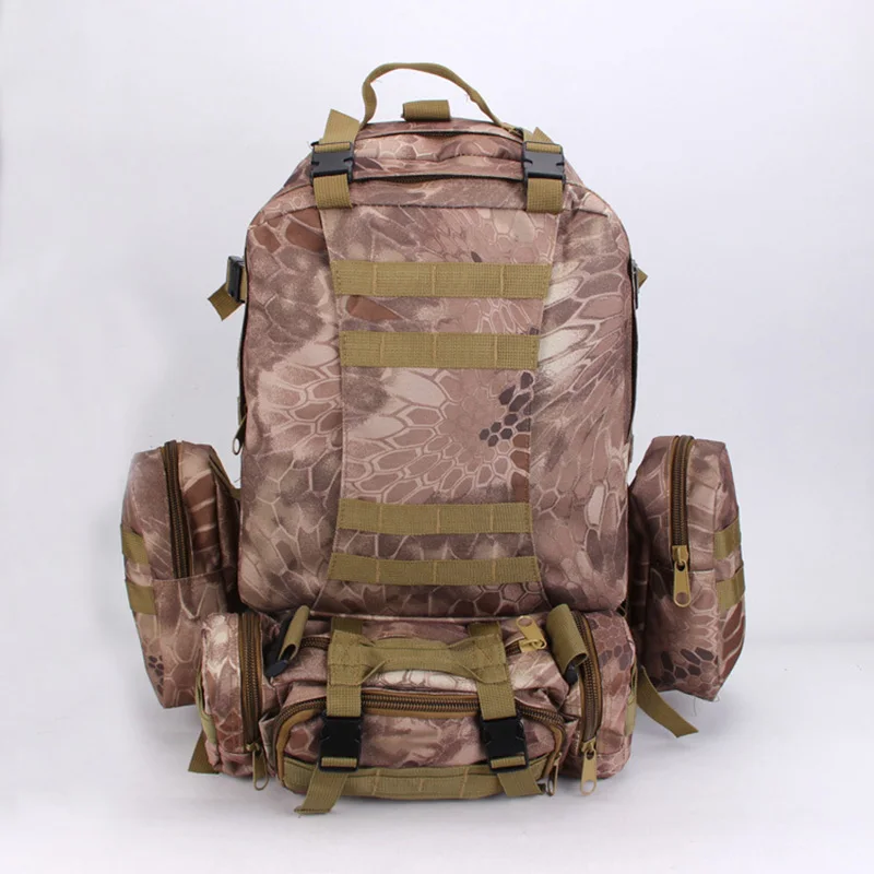 50L Molle экономка тактика рюкзак hik водонепроницаемый 600D высокой емкости штурмовой путешествия военные Рюкзаки рюкзаки армейская сумка - Цвет: Kryptek HAMO