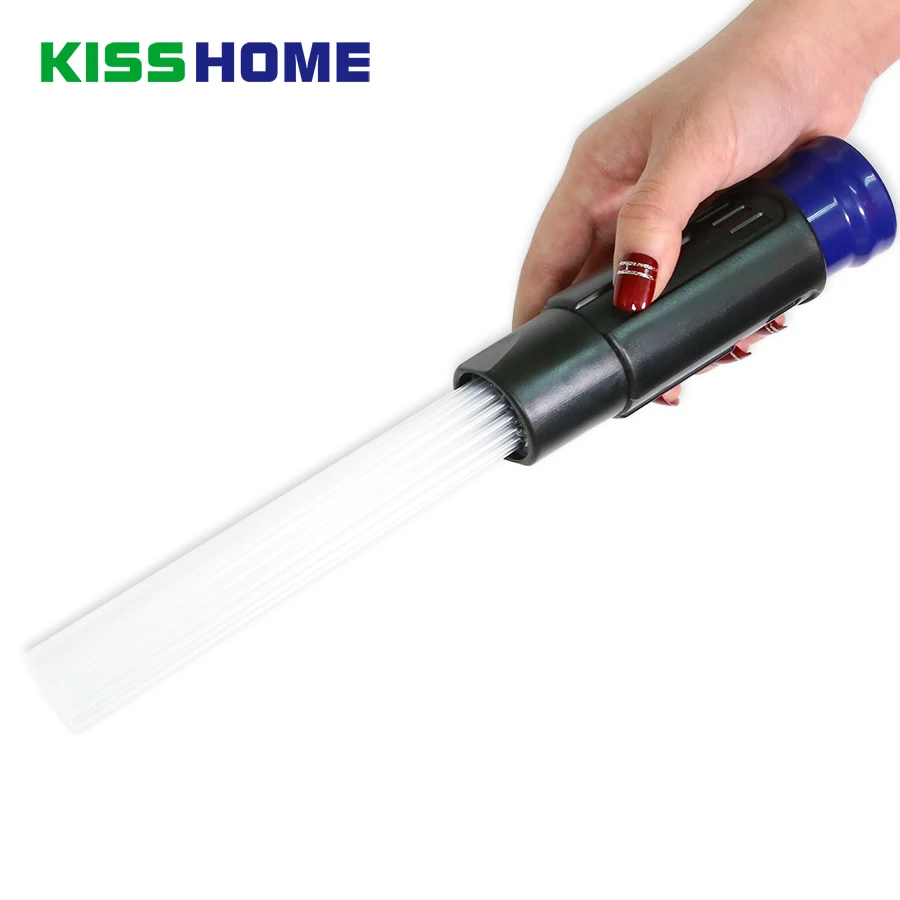 

Blue Dust Cleaning Brush Universal Vacuum Attachment Dirt Remover Car Cleaner Head Portable Tools Vac Accessories For Daddy Mom