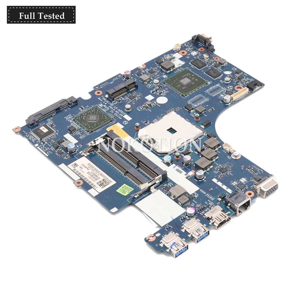 70% OFF  NOKOTION Laptop Motherboard For Lenovo G505S 15.6 VALGCGD LA-A091P R5 M230 2GB GPU DDR3 Main board 