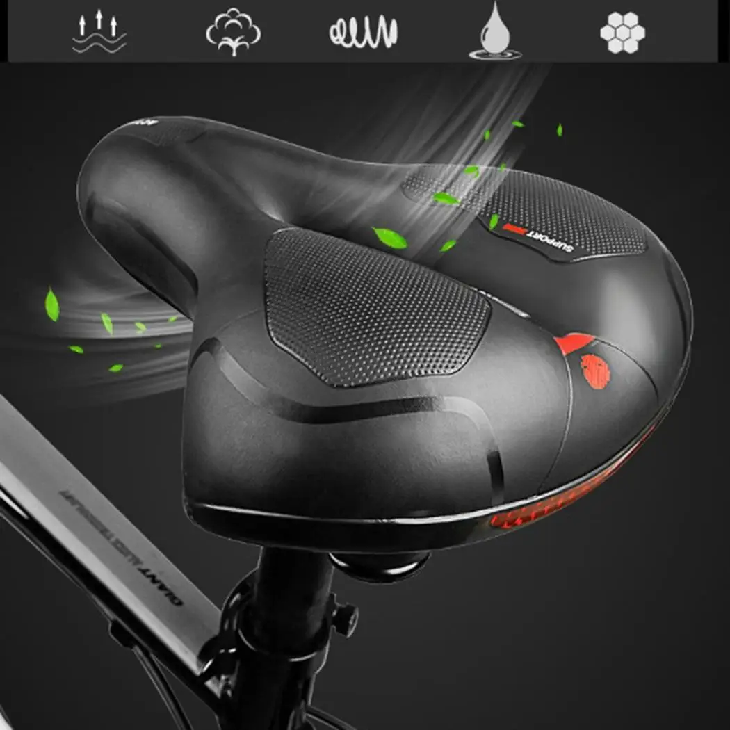 

Bicycle Seat Saddle Soft Comfortable Thicker Memory Sponge Bike Seat Spring Type, Shock-proof Type Cushion