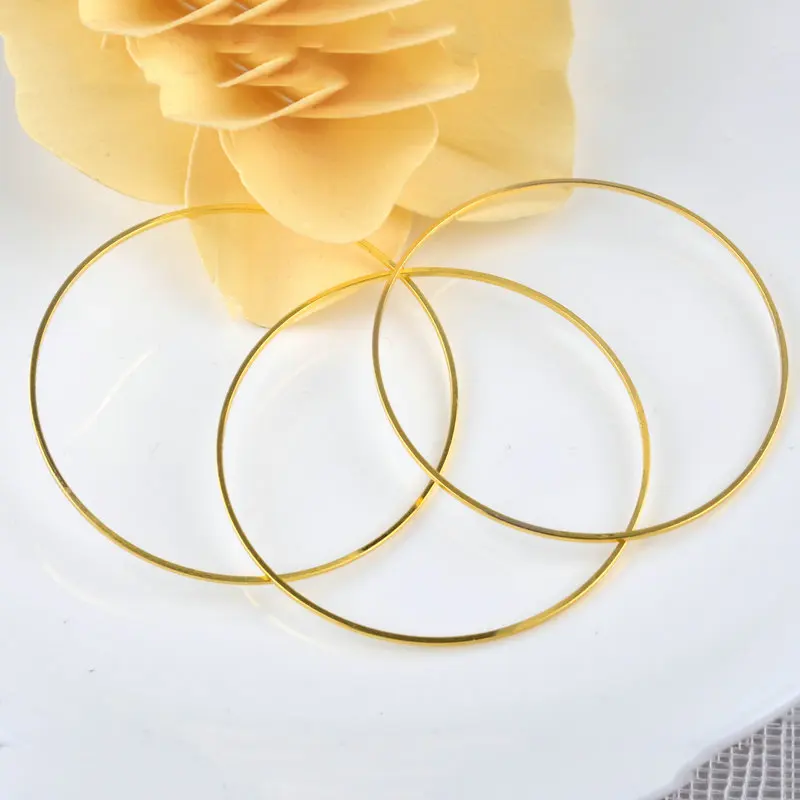 50 шт. 25 мм латунь Имитация родия круглые закрытые прыгающие кольца соединения кольца Diy ювелирных изделий Аксессуары оптом - Цвет: Gold