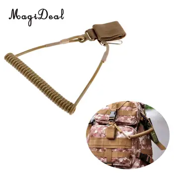 

Molle Plastic Coil Lanyard Tactical Spring Lanyard Sling Keychain Anti-lost Rope Spring Strap Buckle Backpack Attachment