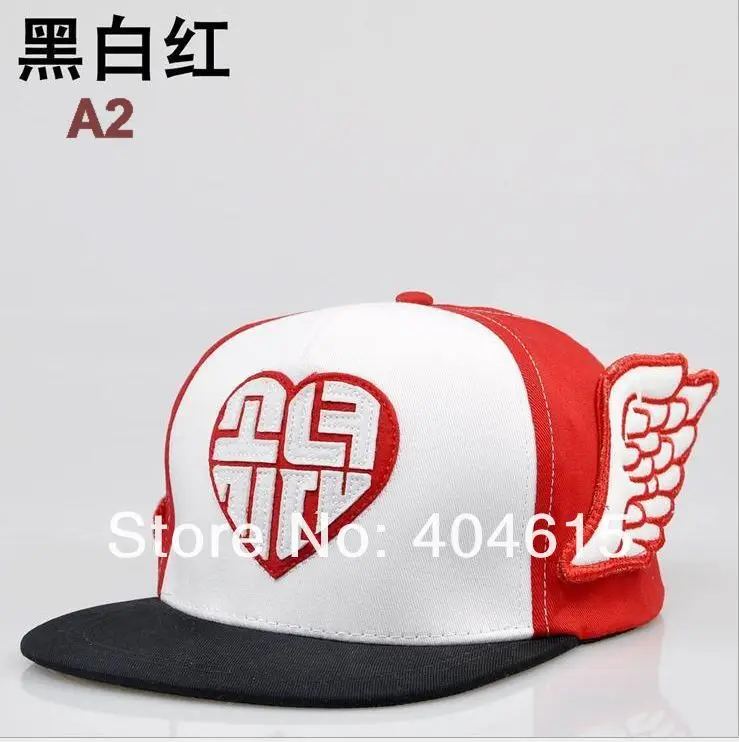 

Adult punk rock hiphop Angel Wings flat snapback hat women and men fashion baseball caps