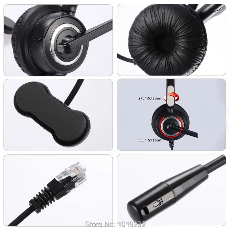 RJ9 вилка гарнитура для Grandstream GXP1160 1165 2010 2020 2100 2110 2120 2130 2140 2160 GXP280 и SNOM 320 360 370 720 760