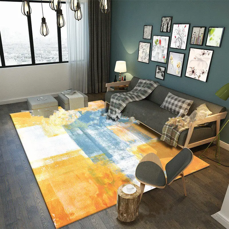 80x120 см, Скандинавская серия, рисунок чернил, стильный ковер для журнальный столик для гостиной, спальни, коврик, нескользящий напольный ковер, мягкий домашний декор - Цвет: CQ01