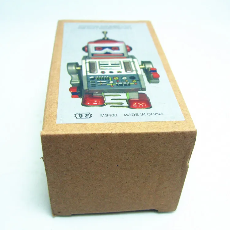 Винтажная ручная ходьба радар жестяной Робот игрушка-альгам подарок заводные игрушки шкафы бара украшения