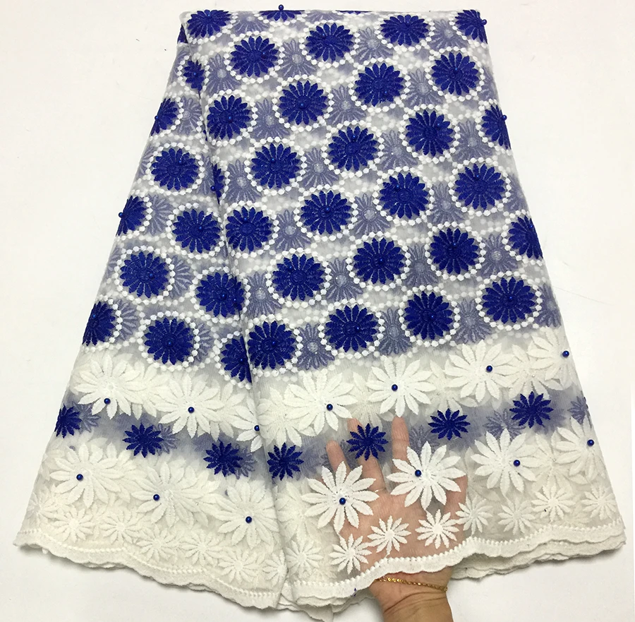 

Royal blue French Net Lace Fabrics 2019 African Tulle Lace Fabric High Quality African Lace Wedding Fabric For Party Dress