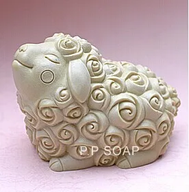 

ree shipping handmade soap silica gel mould candle soap mould silicone mold for DIY rose sheep