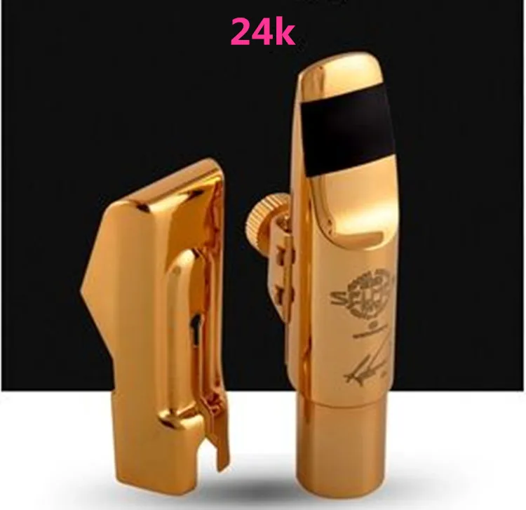 

New Gold-plated 24K Metal mouthpiece alto saxophone / tenor saxophone / Soprano saxophone 5--9 number Professional ship