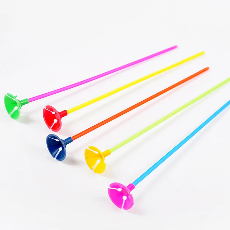 40CM PVC Balloon Holders Balloon Sticks Mixed color for Wedding DIY Party Decoration with Cups White Festival Supplies 10PCS/Set