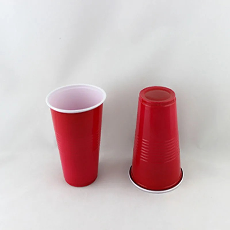 Шт. 50 шт. одноцветное красный/синий пластик чашки изолированные Solo чашки 16 унц. 50ct Одноразовые Пива вечерние партия бар чай магазин чашка для питья