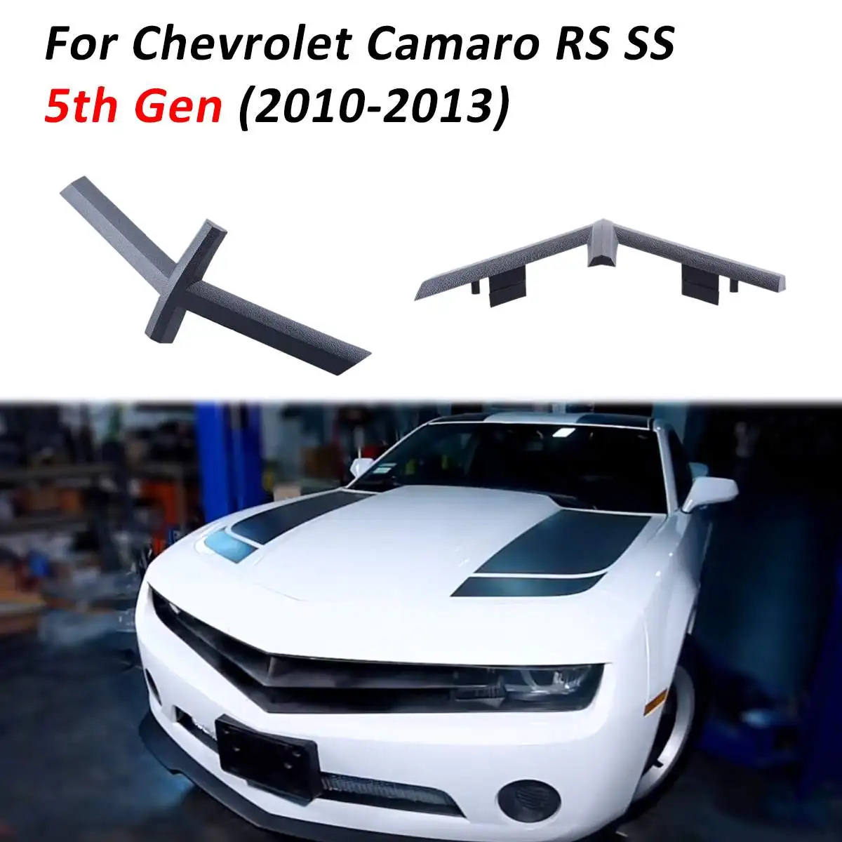 Black Bowtie Delete Grill Cross Cover Decoration Emblem For Chevrolet Camaro RS SS 5th Gen 2010 