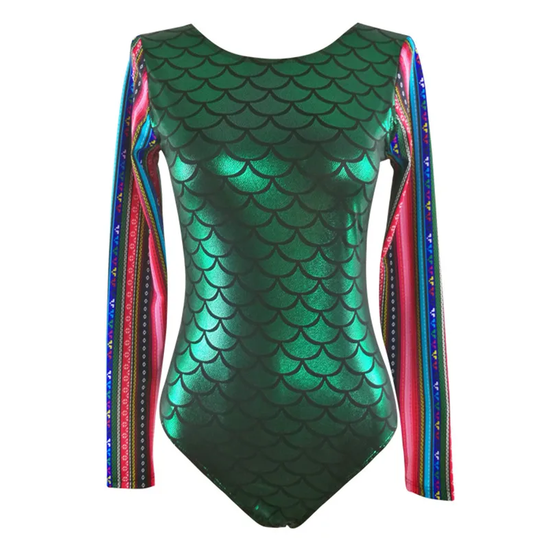 

Long Sleeve Swimwear 2017 Women Sexy Mermaid Fish Scale Multicolor Push Up Padded Swimsuit Beach Bathing Suit Plus Size XL