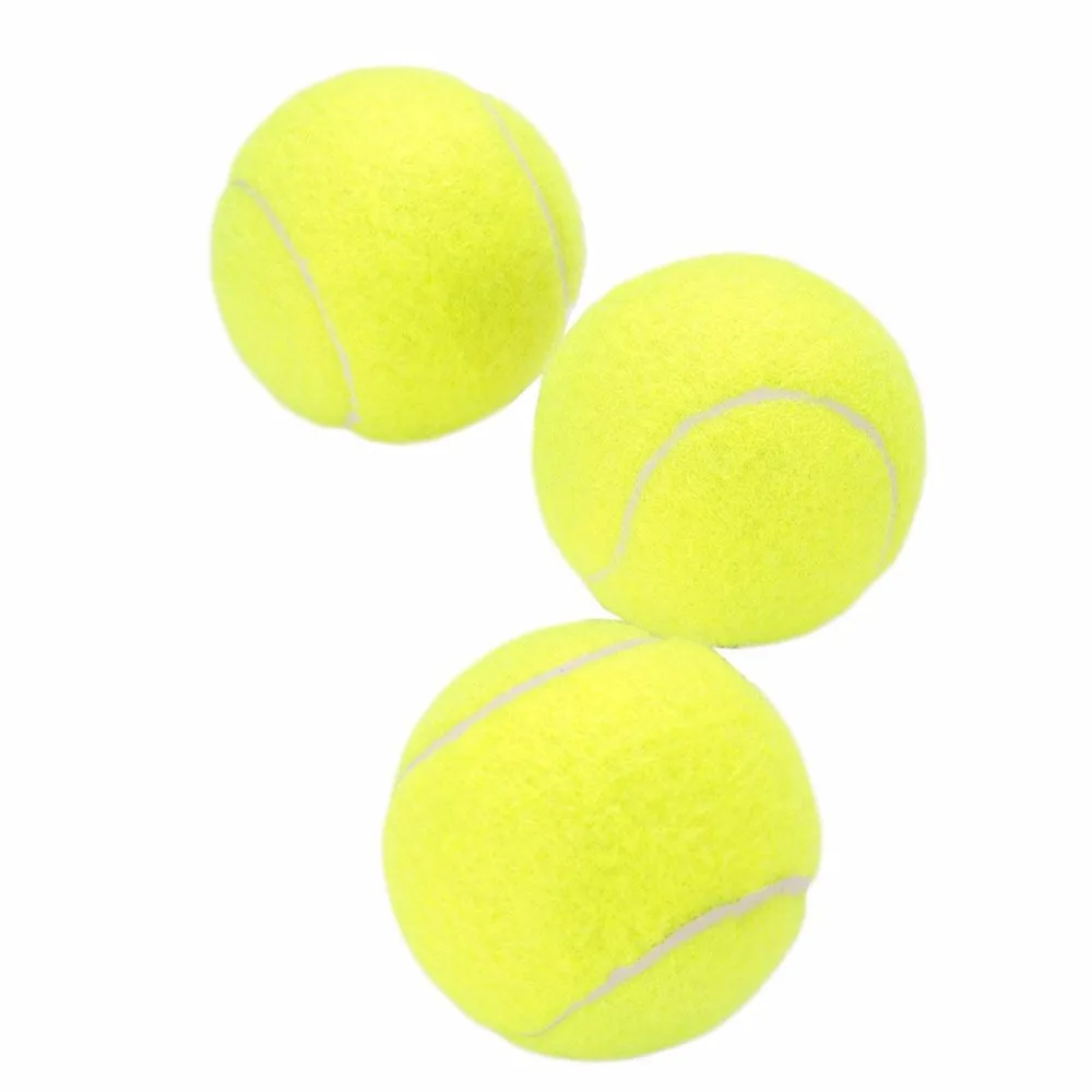 1 шт. прочный теннисный мяч эластичный мяч из прорезиненного материала желтый высокая эластичность упражнения теннисные мячи Pickleball Спорт