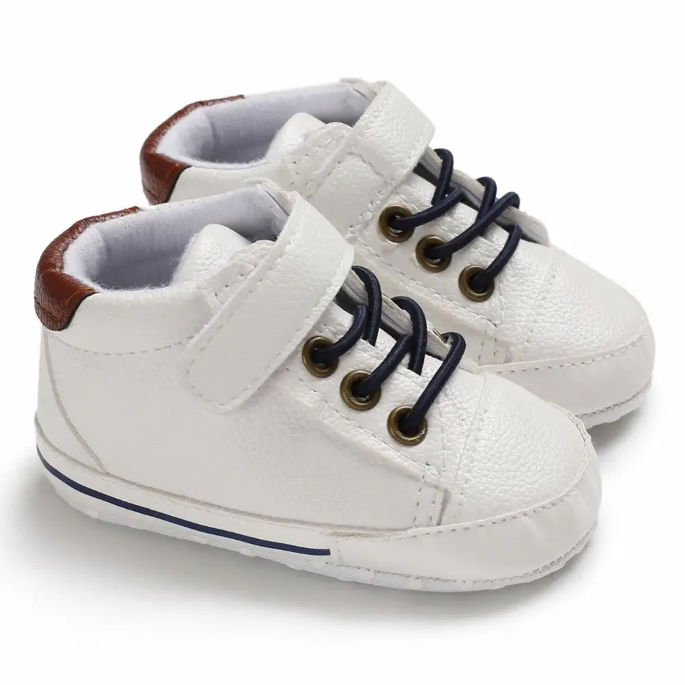 

Baby Boys PU Anti-Slip Shoes Casual Sneakers Toddler Soft Soled First Walkers 0-18M