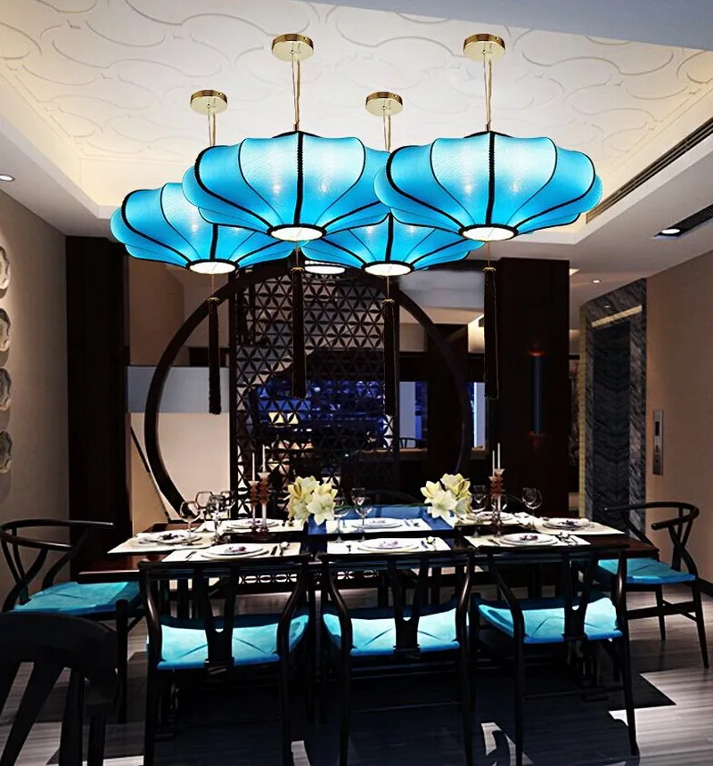 

wholesale 2017 hotsell chinese traditional style handscraft lantern fabrics cloth pendant light give lamp bulbs customizable