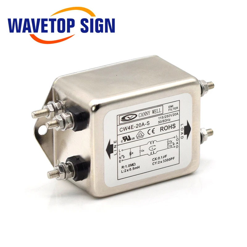 CANNY Power EMI Filter CW4E 10A 20A 30A 40A S однополюсный соединитель фильтра однофазный