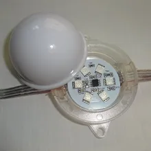 56 мм диаметр UCS1903 светодиодный пиксельный модульный, инжекторного типа, 1,44 Вт, 6 шт. внутренние светодиоды, DC24V вход; IP68; молочное покрытие