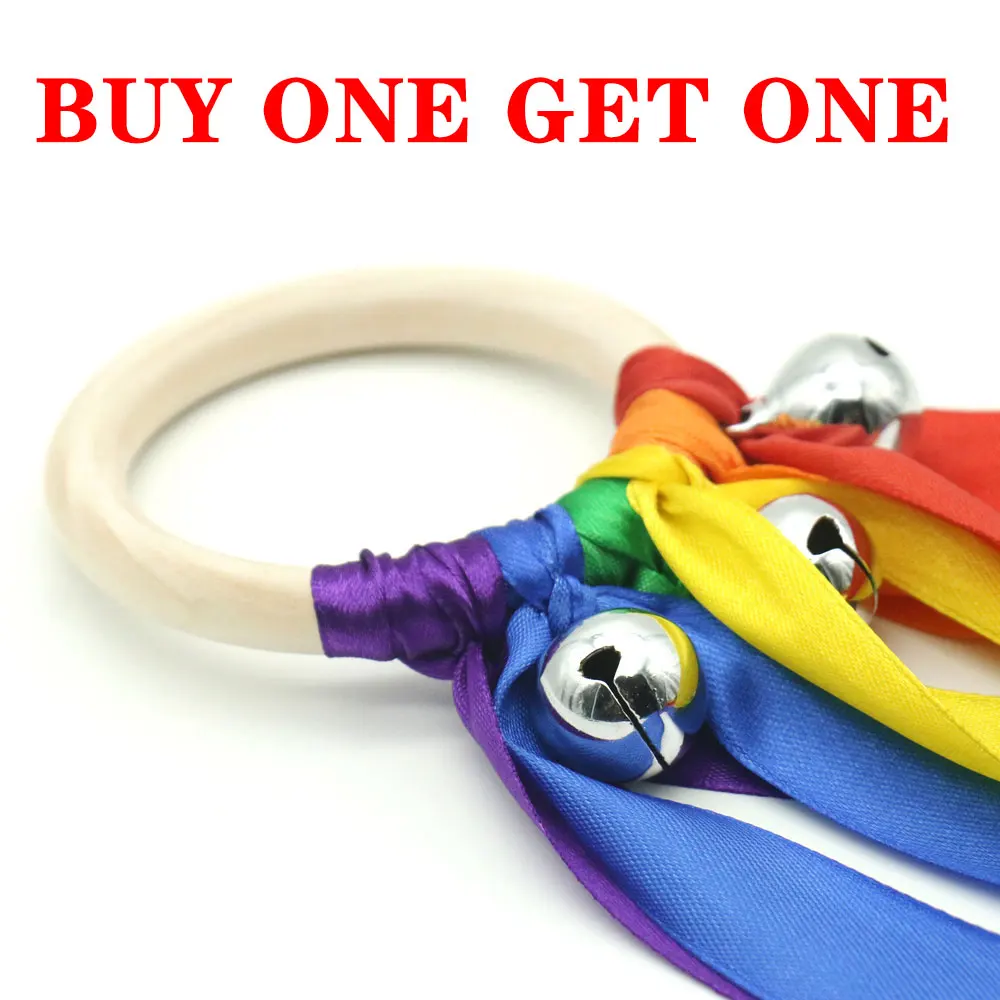 

BUY ONE GET ONE Montessori Sensory Toys Rainbow Color Hand Ribbon Kite Learning Educational Toys For Toddler Gift For Kids