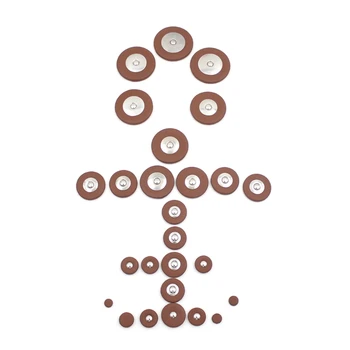 

26 pcs Leather Pads Replacement for Alto Saxophone Musical Instrument Parts