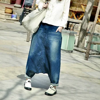 

Spring New Design Women Big Size Harem Pants Denim Pants Washed Jeans Women Vintage Loose Distressed Jeans