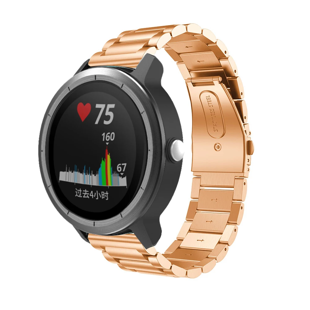20 мм ремешок для часов из нержавеющей стали браслет Garmin Vivoactive 3 сменный