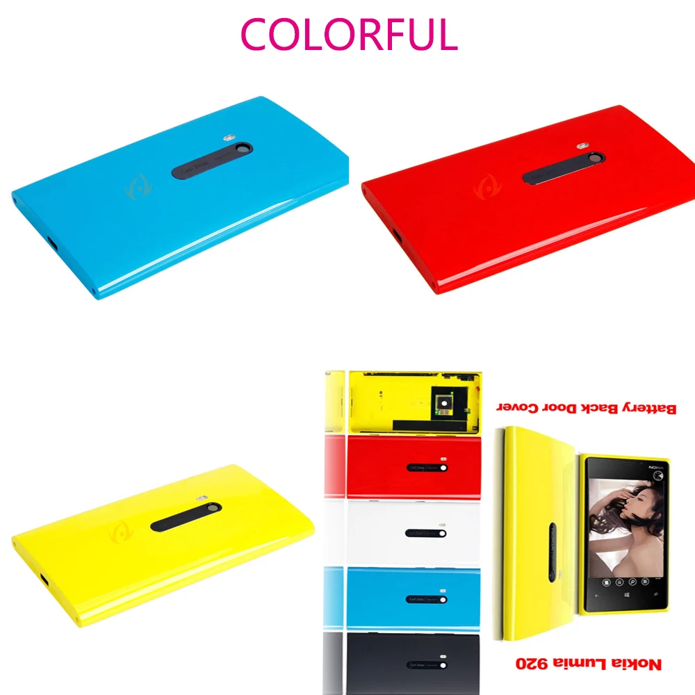 New Fashion Housing Battery Back Door Cover Case Side Buttons For Nokia Lumia 920 Cases Replacement